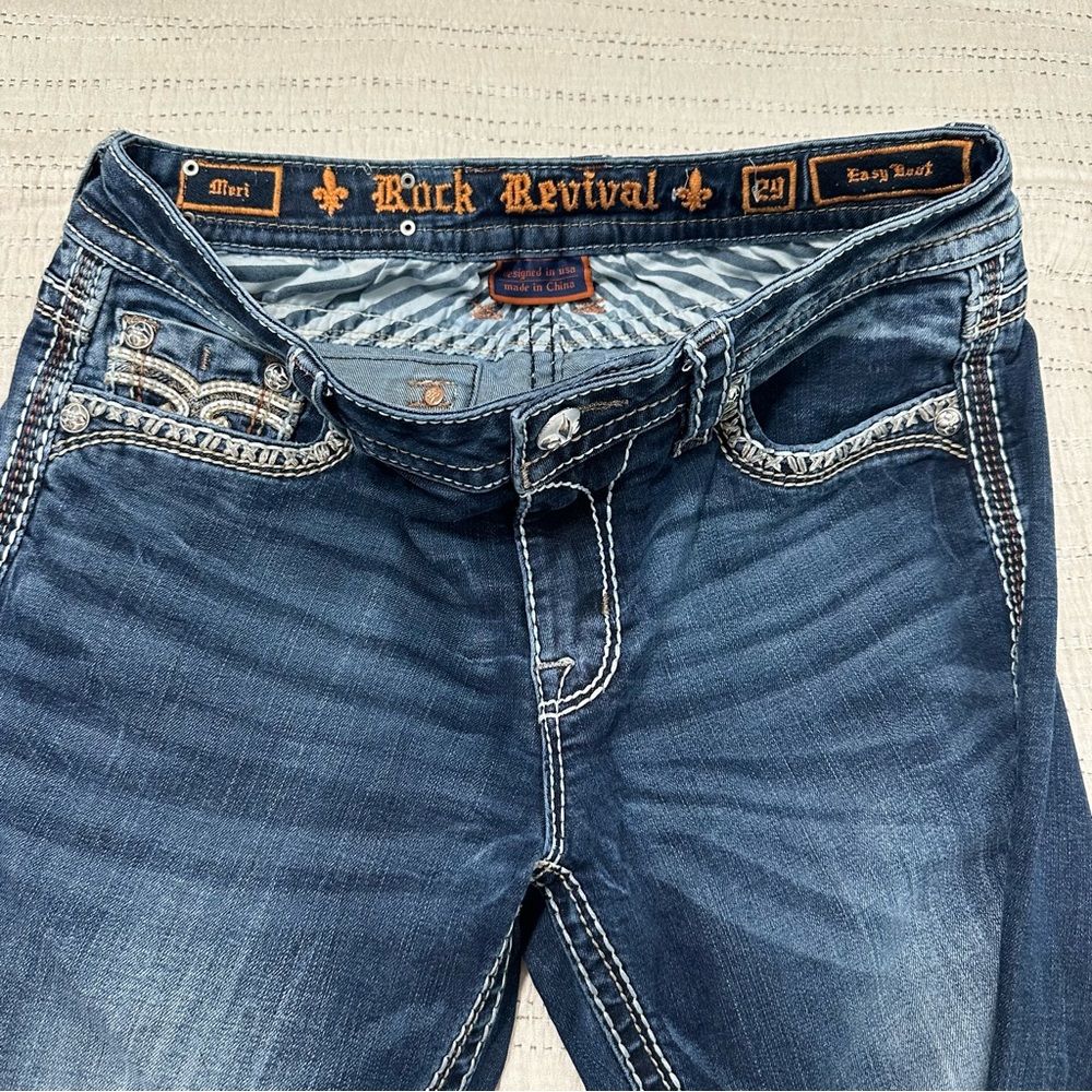 Rock Revival Dark Blue Flare Jeans - Picture 4 of 7